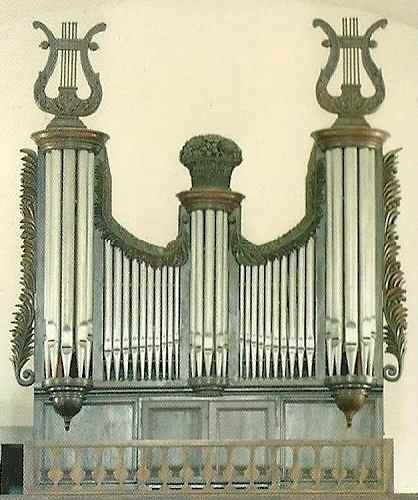 buffet de l'orgue du temple de Bédarieux
